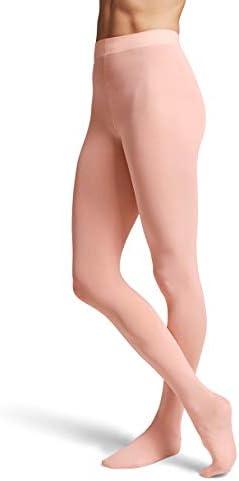 BLOCH Soft Tights with Contoured Feet for Girls' Dance, M