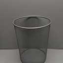Rubbermaid Commercial Products Concept Collection Mesh Metal Trash Can 5-Gallon Fits Under Desk Silver Wastebasket for School/Office/Home/Bathroom (Pack of 1)