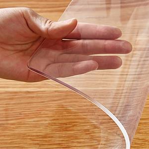 Rectangular Clear Plastic Table Cover Protector Thicken Heat Resistant Crystal PVC Desk Cover Protector for Marble Table Coffee Table Bar Countertop Dining Table Waterproof Non-Slip 52x108" or 106"