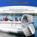 4Pcs Aluminum Casting Pontoon Corner Cap Deck Corner,Suitable for 90 Rounded Corner,Height 3-1/8" to 3-3/16" Top 3-1/8" to 3-3/16"