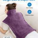 RENPHO Electric Heating Pad for Back, Mothers Day Gifts & Birthday Gifts for Women Men Mom Dad, FSA Eligible & HSA Store, Neck and Shoulder Heat Pad, Fast Heating, 24"x33", ETL Certified, Purple