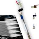 32" Radiator Cleaning Wand,Water and Air Dual-Use Cleaner Wand 4500 PSI Pressure Washer Tool for Car Radiator Flush and Washable Air Filter with 360 Swivel Quick Coupler,Switch and Fitting