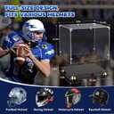KOLIPI Football Helmet Display Case, Full Size Clear Acrylic Case Display for Football Baseball Motorcycle Helmet, Self-Assembly Showcase with Double Layer Base, Protector for Signed Memorabilia