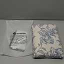 Blgiont Farmhouse Blue Floral Shower Curtain with 12 Clear Rings, Fabric Faux Linen Shower Curtain Set, Vintage Cottagecore Shower Curtain for Bathroom 72" W x 84" L