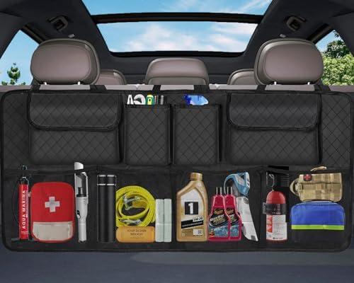 NEWFOM Car Trunk Organizer and Storage, Large Capacity Backseat Hanging Storage Accessories, Backseat Car Organizer for SUV/MPV/Truck (Black)