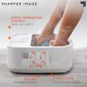 Sharper Image Spahaven Heated Foot Bath Bubble Jets, Massage Rollers, 105F, Pumice Stone Callus Remover| XL Foot Soaking Tub| Feet Scrubber| Home Pedicure Foot Spa| Womens Relief & Relaxation Gift
