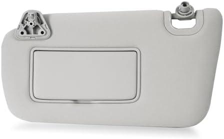 Nakuuly Left Driver Side Sun Visor w/o Light Compatible with Nissan Sentra 2013 2014 2015 2016 2017 2018 2019 Gray Sunvisor with Mirror Replaces # 96401-3SG8A