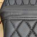 One-Piece Driver and Passenger Seat with Diamond Pattern Stitching Fit for Harley Touring Road King Road Glide Street Glide Electra Glide 2008-2023 Models (Black Stitching)