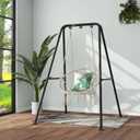 G TALECO GEAR Hammock Chair Stand,Heavy-Duty Steel 300LBS Multi-Use Hammock Stand for Outdoor Indoor, Swing Chair not Include (Black)