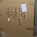 MyGift 41 x 35 Inch Brass Tone Metal Fireplace Screen with Vintage Moroccan Arabesque Pattern, Freestanding Decorative Mesh Fire Spark Guard Protector Cover