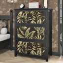 WESTICK Black Green Peel and Stick Wallpaper Floral Contact Paper for Walls Vintage Botanical Wallpaper for Bathroom Bedroom Living Room Accent Wall Removable Tropical Wallpapers Roll 17.5"x100"
