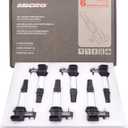 Micro Set of 6 Ignition Coils Pack & 6 Pcs ACDelco Platinum Spark Plugs Replacement for Buick Cadillac Chevy GMC Saab Enclave Traverse CTS STS 9-3 V6 2.8L 3.6L UF375 D501C 12613057