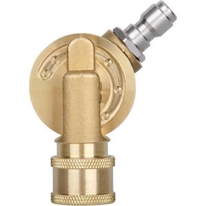Pressure Washer Gutter Cleaner Attachment - 240 Degree Pivoting Coupler, 1/4 Quick Connect, 7 Angles for Power Washer Spray Nozzle, 4500 PSI