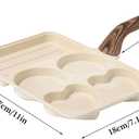 Breakfast Grill Pan | 5-Cup, Divided Nonstick Frying Pan, 10.7 Inch Sectional Rectangle Grill Skillet, Versatile Egg Frying Pan for Cooking Steak, Pancake or Egg, All Stoves Compatible