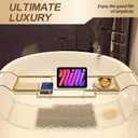 BVL Bathtub Tray Stainless Steel with Marble Base Gold Bathtub Tray with White Marble Base Adjustable & Rustproof Bath Caddy for Spa, Relaxation, Bath Bombs, 
Product Dimensions	21.9"L x 7.17"W x 2.83"H