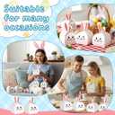 3 x Honoson 24 Pcs Bunny Gift Boxes Easter Treat Boxes Bunny Paper Goodies Bag Cute Candy Gift Box Rabbit Shape Bakery Cookie Containers for Easter Birthday Wedding Party Favors(White)