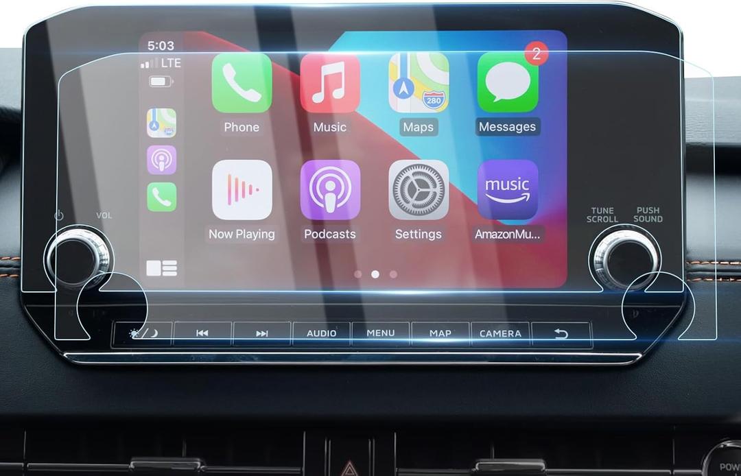 Karltys [Upgrade 2 Pack Mitsubishi Outlander 2022-2024 Screen Protector 9-Inch [No Glare & Fingerprint] for Models SE SEL Black Edition Touchscreen Tempered Glass Outlander Accessories