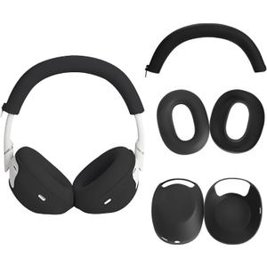 WH-1000XM6/XM6 Headphone Protective Cover, Sweat and Dust Prevention, Washable, Ear Pads, Ear Cups, Headband, Protective Cover (Black)