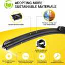 DOGTAIL 26"+18" Wiper Blades for Toyota Camry 2012-2017 Chevrolet Malibu 2016-2025 Honda Civic 2016-2021 HR-V 2016-2022, All Season Automotive Replacement OEM Windshield Wiper Blades for My Car J-Hook