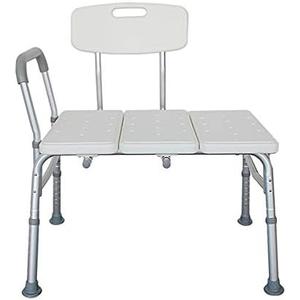 Transfer Bench for Bathtub, Bath Shower Chair, Tub Transfer Bench, Bath Chair Shower Seat with Wide Seat and Handle