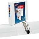 Avery Heavy-Duty View 3 Ring Binder, 3" One Touch Slant Rings, Holds 8.5" x 11" Paper, 1 White Binder (05604)