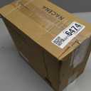 NACENA Broom and Dustpan Set, 52-in Long Adjustable Handle Broom Dustpan Combo with Dustpan Teeth to Automatically Clean Hair Suitable for Home Kitchen Office Hall FloorBlack&Red (1 Pack)