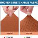 Smiry Waterproof Seat Covers for Dining Room Chairs Set of 6, Stretch Jacquard Removable Washable Chair Seat Slipcovers Protector, No Rear Covers, Rust
