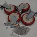 Caster Wheels with Brake 2200lbs,Heavy Duty Casters Set of 4 for Cart, Trolleys, Furniture and Workbench (JL-HS5inch)