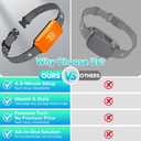 Dog Bark Collar for Large Medium Small Dogs, Effective No-Bark Collar, Smart Barking Collar, Rechargeable Bark Collar with 7 Sensitivity, 3 Modes, Waterproof,Neon Orange