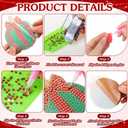 FairySandy 10 Pcs Christmas Diamond Painting Coasters Christmas Ball Diamond Art Coasters with Holder Xmas Ball Diamond Coasters 5D Full Diamond Coasters Kit Diamond Painting Kits for Adults
