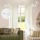 TKZTKZ Curtain Rods No Drilling for Windows 32 to 45 Inch:No Drill Small White Curtain Rod with Adhesive Brackets for Bedroom,5/8" Apartment Renter Friendly Adjustable Drapery Rods Easy Install