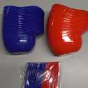 24 Count Summer Baseball Helmet Snack Ice Cream Bowl 24 Pcs Disposable Taster Spoons 8 oz Mini Sundae Bowls Dessert Plastic Spoons for Party Supplies(Red, Dark Blue)