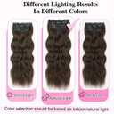 ALXNAN Clip in Hair Extensions for Women,Chocolate Brown with Dark Brown Long Wavy Hair Extensions Clip Ins 4PCS 24 Inch Synthetic Soft and Natural Thick Hair Pieces for Women