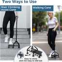 MMingo Adjustable Stair Climbing Assist Cane for Seniors, Non-Slip Walking Aid for Stability and Mobility on Stairs, Walk Up and Down with Ease