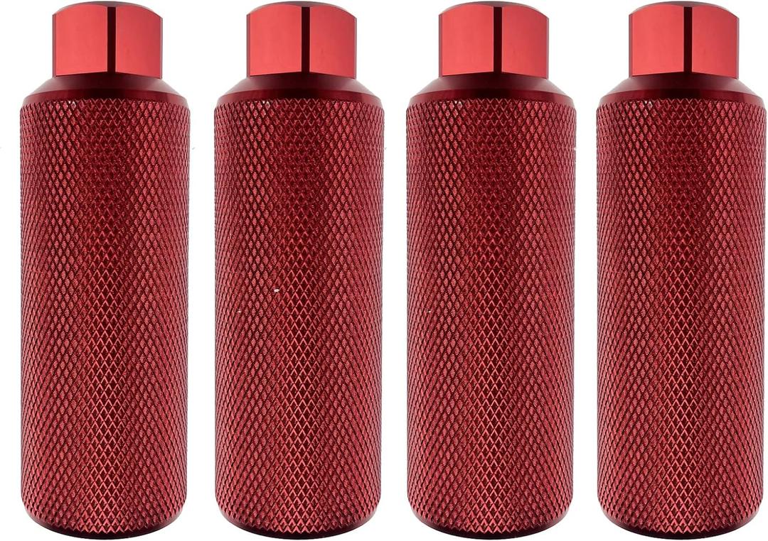 2 Pairs Aluminum Alloy Bike Pegs for Mountain Bike Cycling Rear Stunt Pegs Fit 3/8 inch Axles