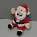 4E's Novelty Animated Santa Claus Plush, Makes Gas Sound, Talking Christmas Bear Plush Toys for Kids 8" Funny Christmas Stuffed Animals Gag Gifts for Boys Girls Teens White Elephant Gift