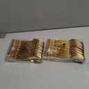 WDF 100 Piece Gold Plastic Spoons Disposable - 6.93 Inch Baroque Gold Spoons Plastic Silverware for Dessert Cake - Heavy Duty for Party Wedding Daily Using Baby Shower Spring