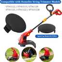 AC41HCA Weed Eater Spool Cap Cover Compatible with Homelite Electric String Trimmer UT41110 UT41112 UT41121 UT41120 UT41113 UT41122 UT41112B,Replacement Weed Whacker Parts,Black,2 Pack