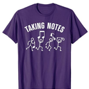 Funny Music Art for Men Women Musical Note Gag Music Lover T-Shirt. M