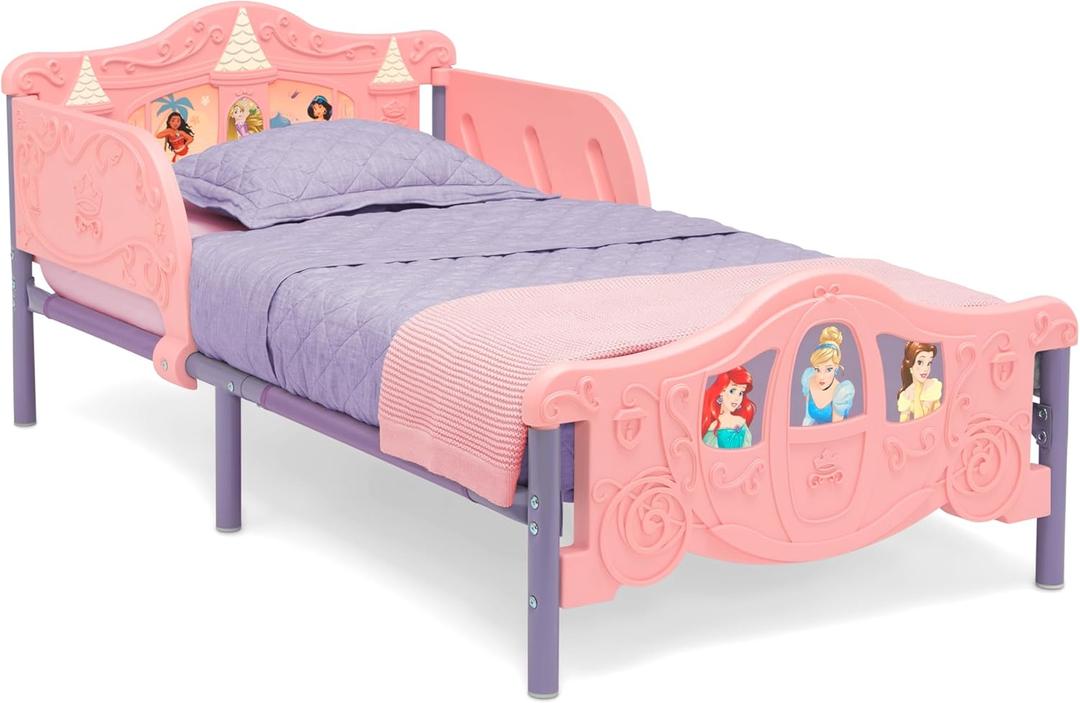Delta Children Disney Princess 3D Toddler Bed, Pink