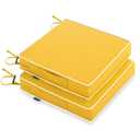 MIULEE 17 x 16 x 2 Outdoor Chair Cushions Yellow 2 PACK
