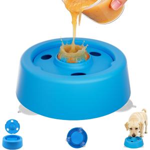 Slow Feeder Dog Bowl with Rolling Ball & Suction Cup | Dog Lick Bowl for Anxiety and Boredom, Non-slip, BPA-free, 250mL for Broth, Yogurt and Liquid Treats for Small to Large Dogs