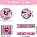 41Packs Kuromis Birthday Decorations Include 20 Plates, 20 Napkins and 1 Tablecover for Kuromis Birthday Party Supplies (kuluomi)