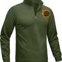 TACVASEN Men's Quarter Zip Pullover Sweatshirts Lightweight Fleece Lined Thermal Sweatshirts 1/4 Zip Golf Sweaters (XL)