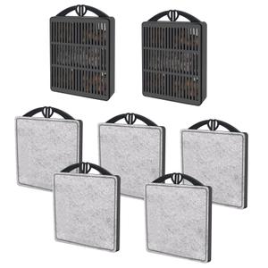 GOZILLA Aquarium Filter Cartridges,Fish Tank Filters Accessories Set,Turtle Tank Filter Replacement Includes 5 Filter Cartridges and 2 Filter Boxes.Only Suit for GZ-107 Low Water Level Tank Filter.