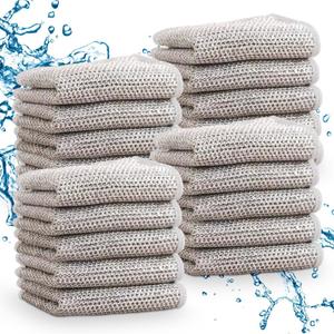 Multipurpose Wire Dishwashing Rags for Wet and Dry, 2024 New Non-Scratch Wire Dishcloth Scrubbing Wire Dishwashing Rag, Reusable Metal Wire Dishwashing Cloth for Home Kitchen Cooktop (20)