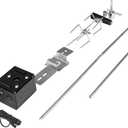 Royal Gourmet RTS5000 Universal Rotisserie Grill Kit, Plug-in 4-Watt Electric Motor or Battery Powered with 2 x D (1.5V) Batteries, 4-Prong Meat Forks, Adjustable 3-Section Spit Rod