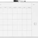 U Brands Magnetic Dry Erase Calendar White Board, 16" x 20", Silver Aluminum Frame, Includes Magnet and Marker