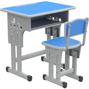 Cantonape Kids Desk and Chair Set for Boys Girl Study Home School, Blue