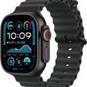 Apple Watch Ultra 2 [GPS + Cellular 49mm] Smartwatch, Sport Watch with Black Titanium Case with Black Ocean Band. Fitness Tracker, Precision GPS, Action Button, Extra-Long Battery Life